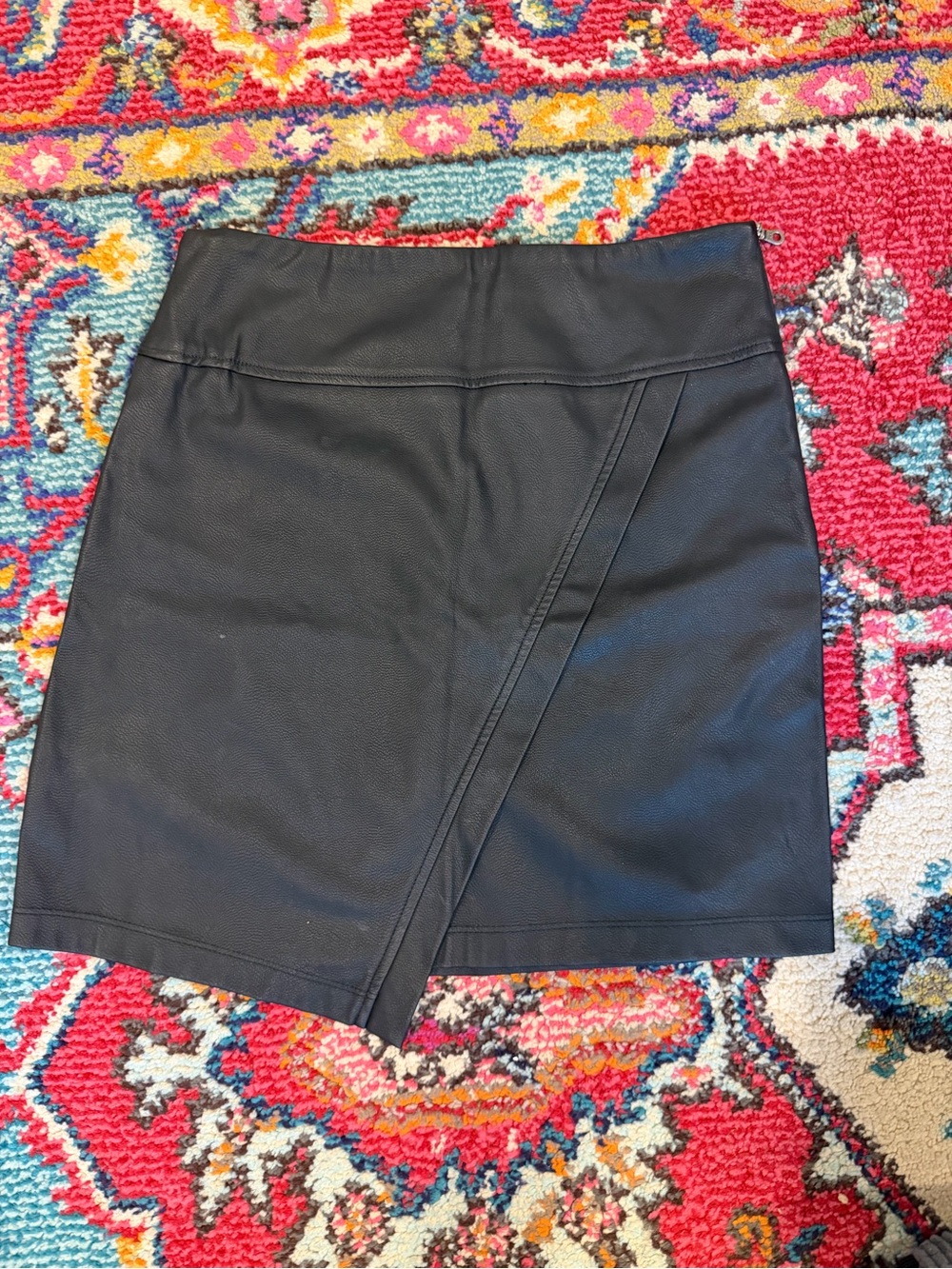 David Lerner Black Faux Mini Skirt